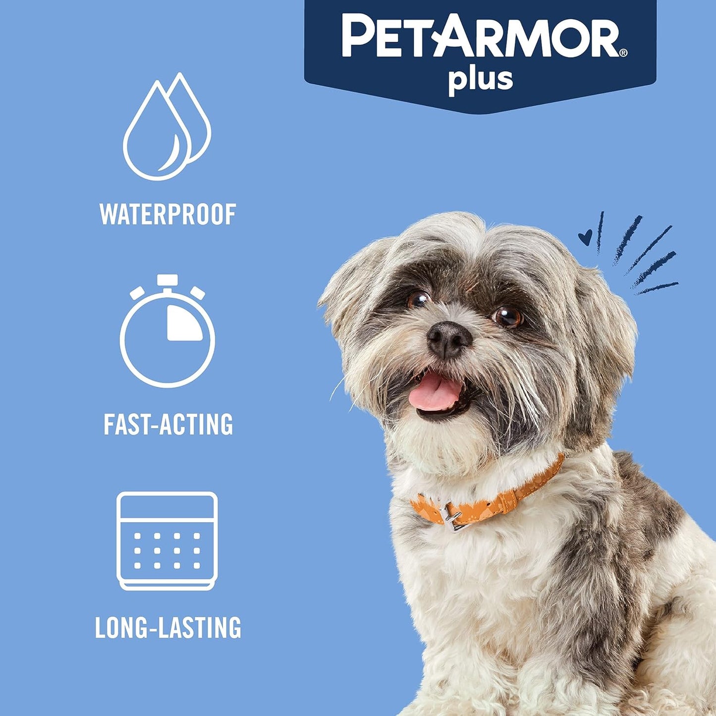 PetArmor Plus Flea and Tick Prevention for Dogs - Fast-Acting Waterproof Treatment | 3 Doses for Small Dogs (5-22 lbs)