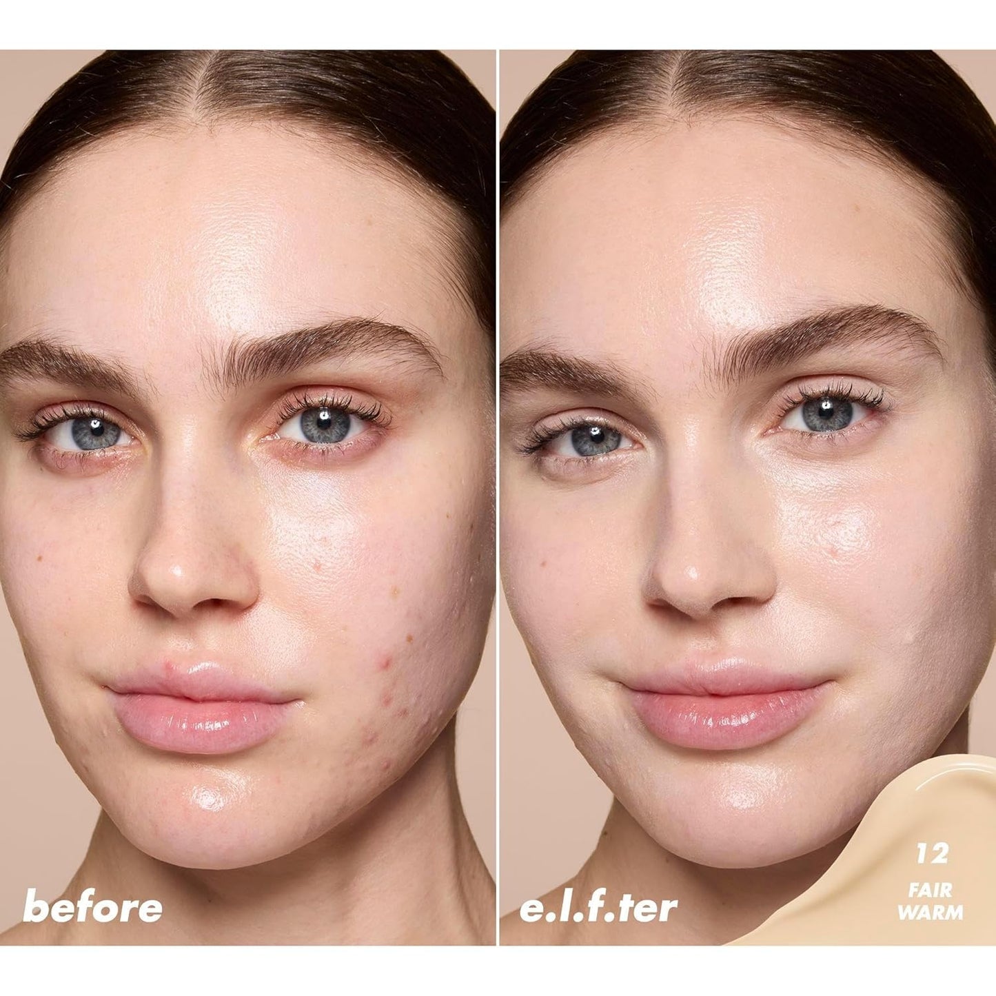 e.l.f. Soft Glam Satin Concealer - Medium Coverage, Crease-Resistant, Vegan | 12 Fair Warm