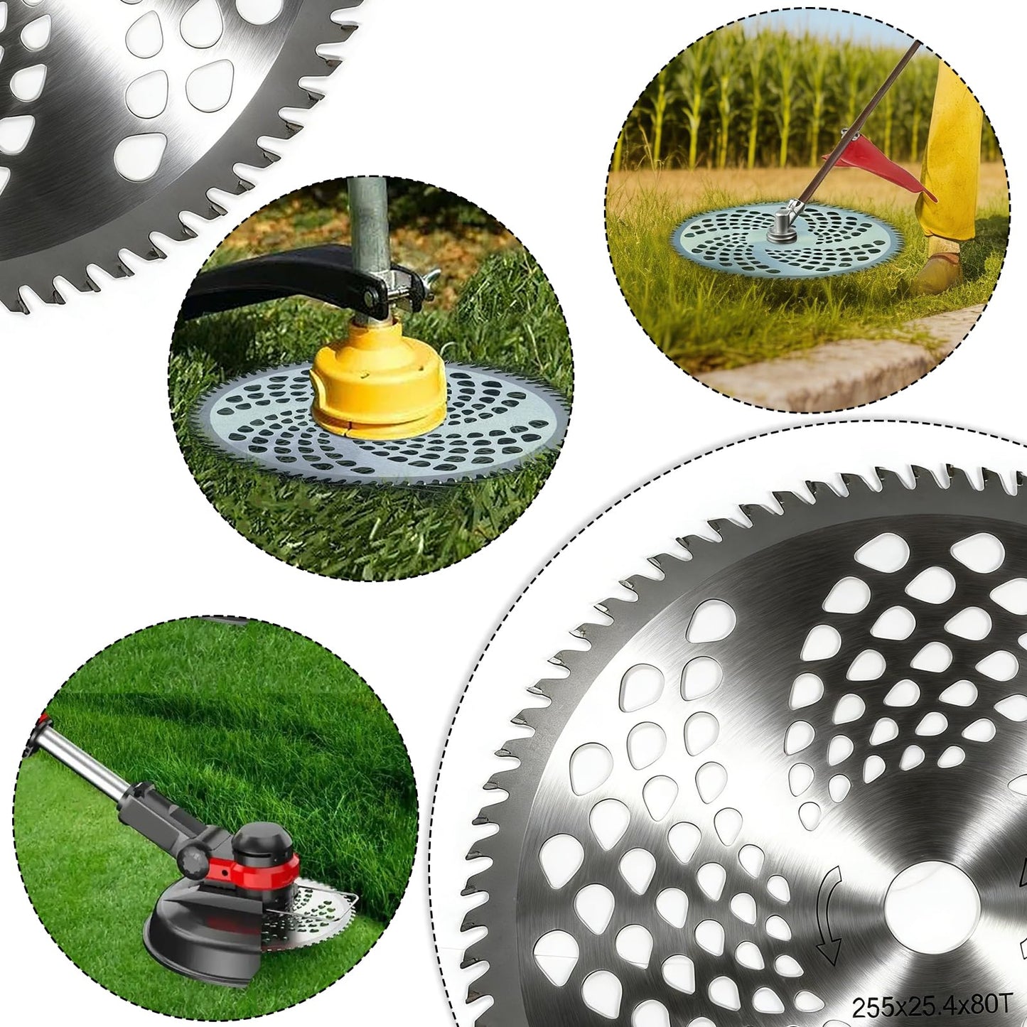 10" x 80T Brush Cutter Blade and 4144 640 0102 Trimmer Gear Head Replacement for Stihl FS55,FS56C,FS70,FS56,FS70R Brushcutter Part No. 4144 640 0100 (Suitable for Trimmer Models Produced After 2014)