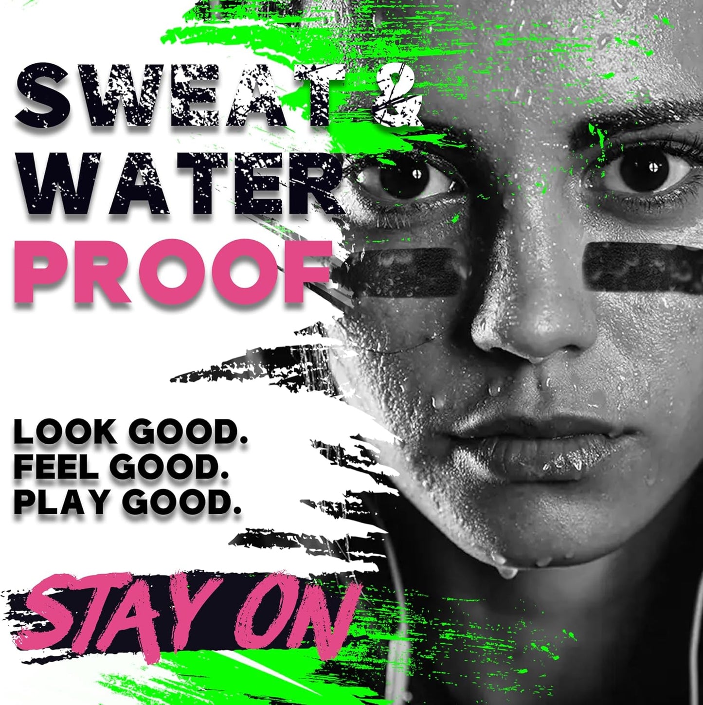 Eye Black Stick - Anti-Glare Grease Paint for Baseball, Softball, Football | Sweat-Proof, Long-Lasting Color, .67 oz