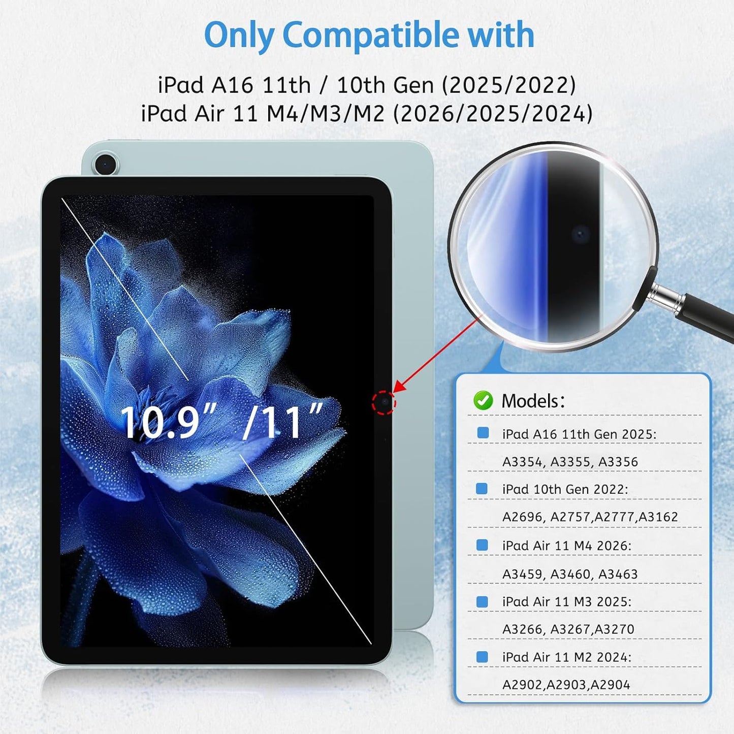 MOBDIK Paperfeel Screen Protector for iPad A16 & Air | Anti-Glare, Easy Install, 2-Pack