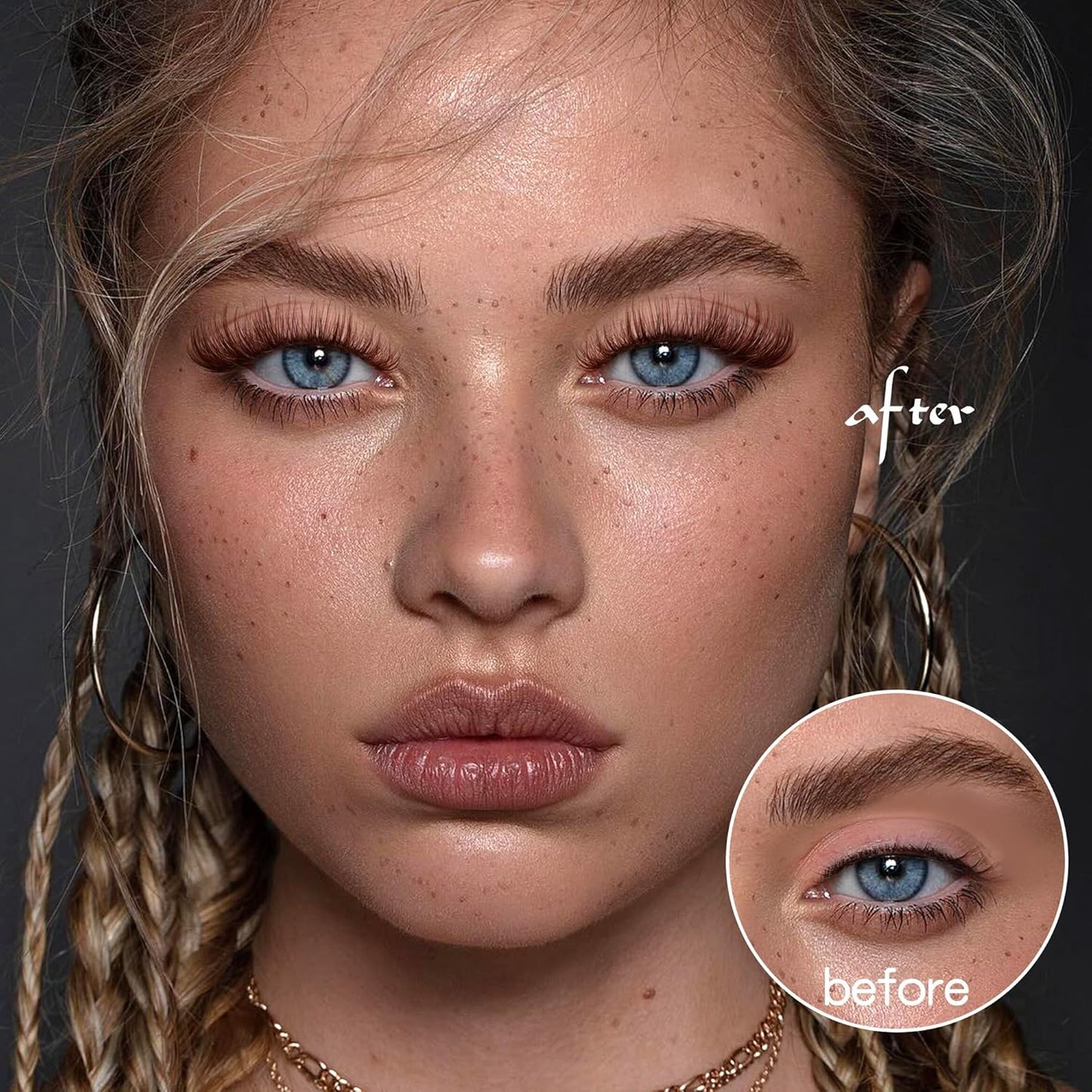 Brown Lash Clusters - Wispy Natural Eyelash Extensions | 196pcs D-Curl DIY Individual Lashes