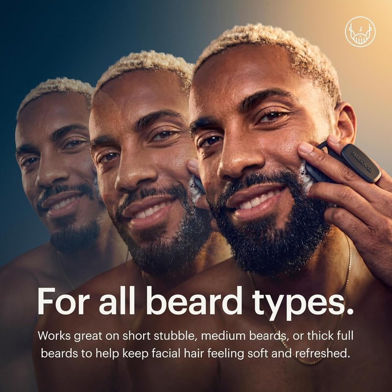 Beard Buffer Silicone Scrubber - Flexible Facial Hair Cleaning Brush for Men | Exfoliating Grooming Tool