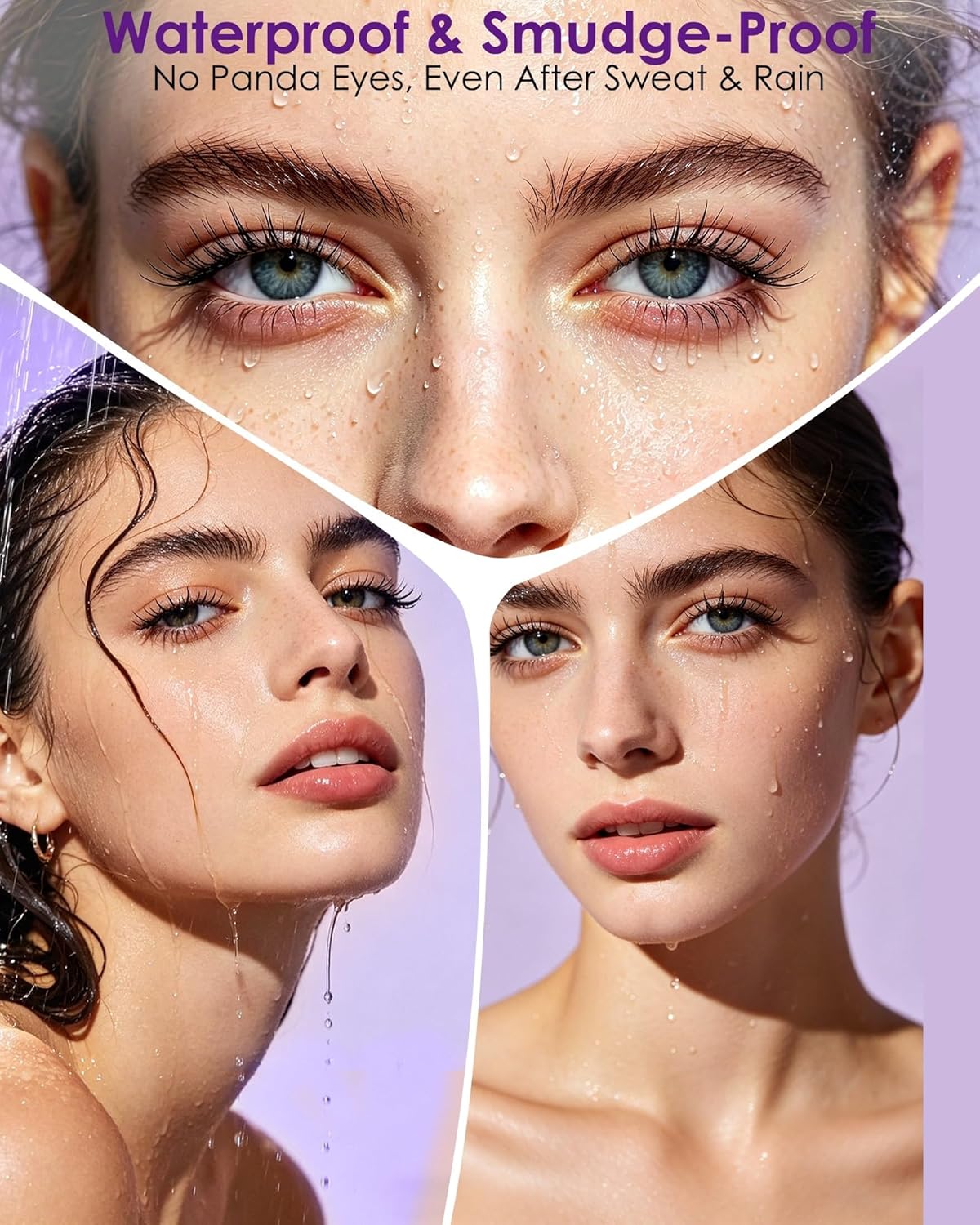 Iron Wand Mascara - 5D Curling Waterproof Eyelash Mascara | Black, Long-Lasting Volume & Length