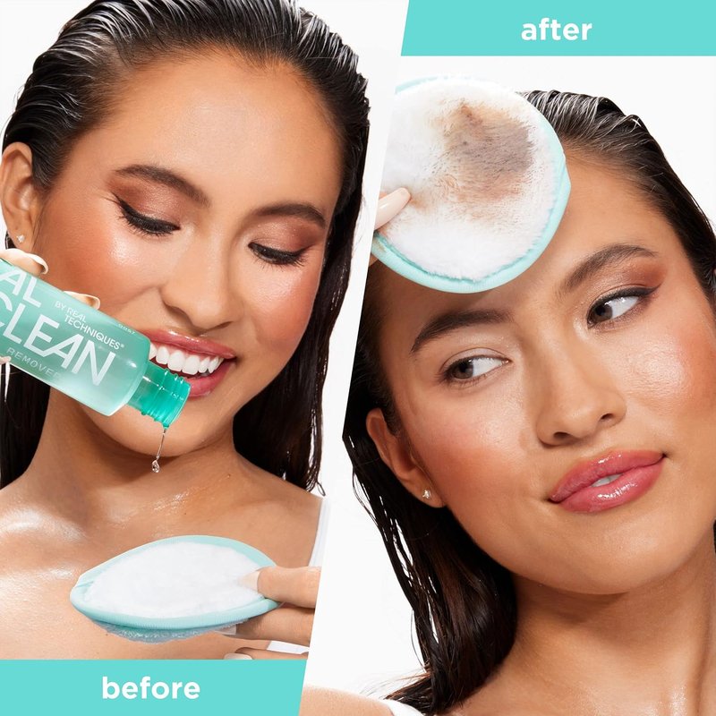 Reusable Makeup Remover Pads - Dual-Sided for Eye & Face Makeup Removal | 2 Count, All Skin Types
