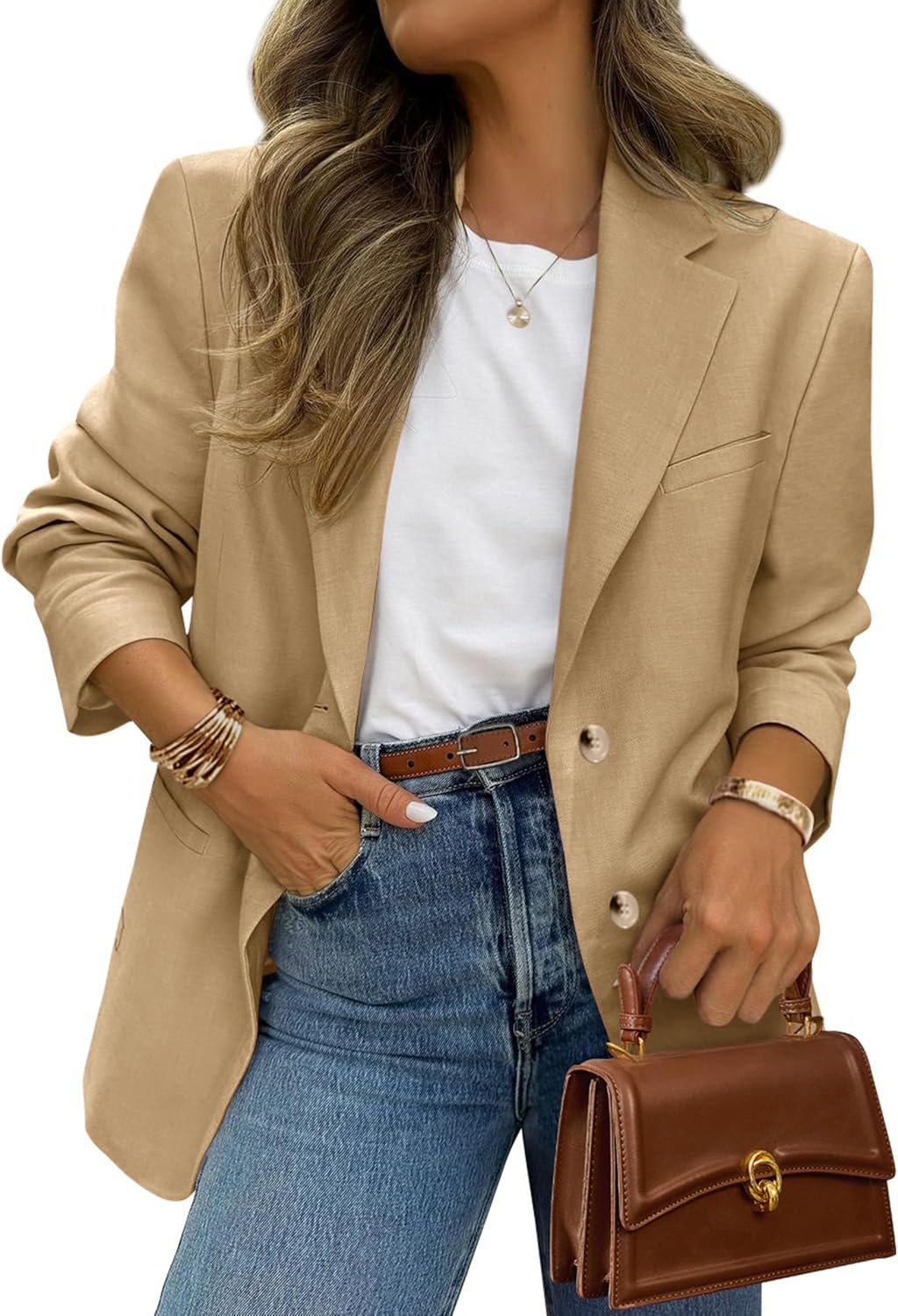 PrettyGarden Blazers for Women - Business Casual Long Sleeve Suit Jacket with Pockets | Stylish Work Blazer