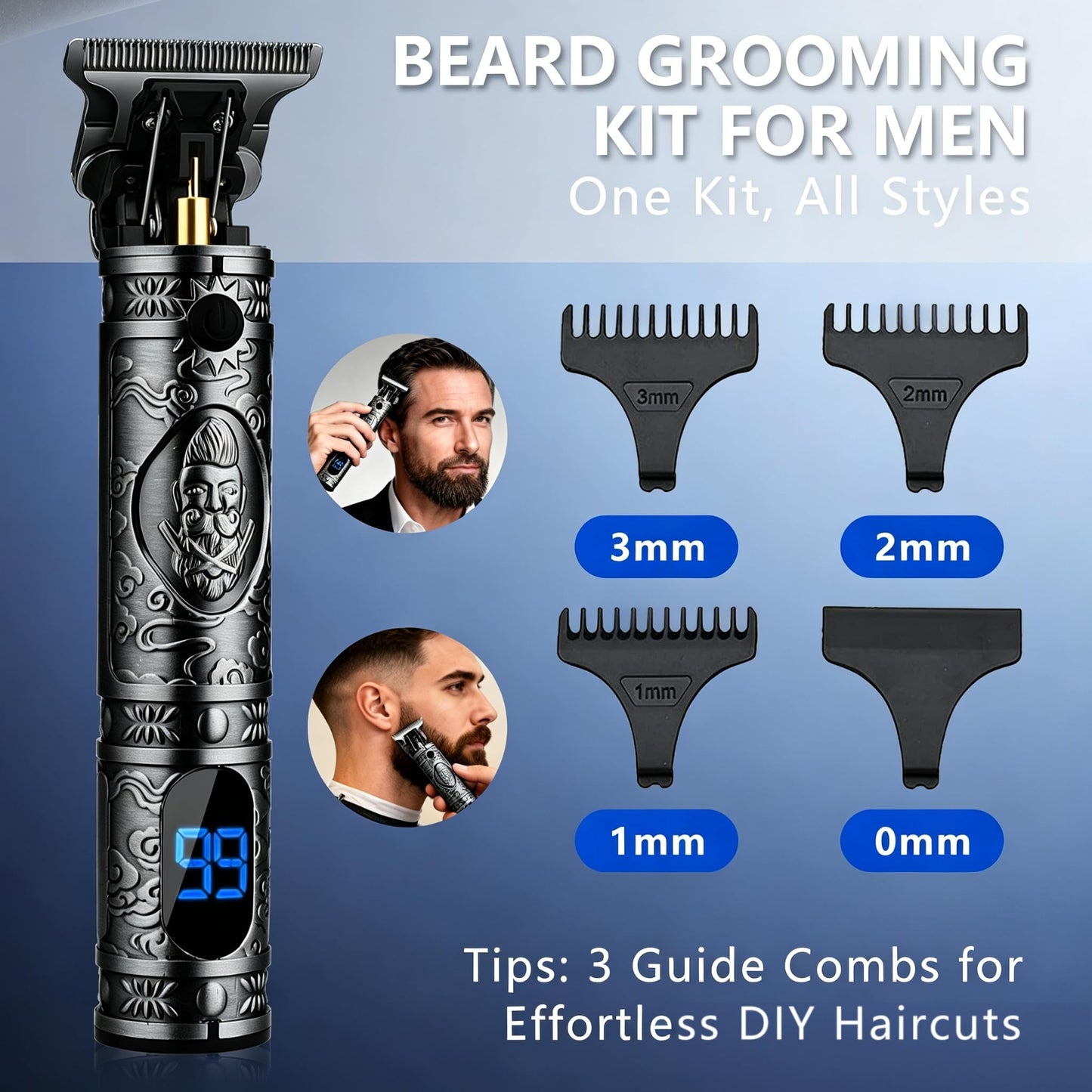 Saoilli Beard Trimmer, Cordless T-Blade Hair Clippers, Next-Gen Evolution