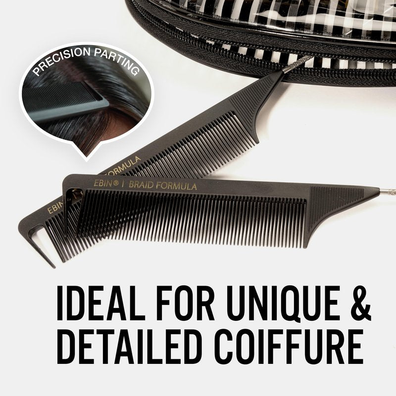 Hair Styling Pintail Comb 3pack - Rat Tail Comb for Sectioning, Detangling and Grooming - Heat and Static Resistant for All Hair Types
