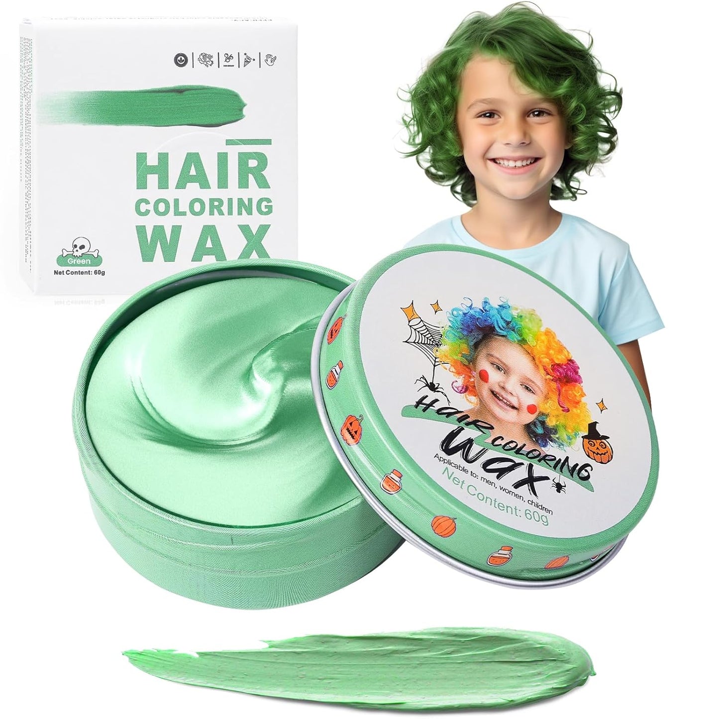 Temporary Purple Hair Color Wax - Washable Violet Dye for Kids & Adults | Instant Styling Gel for Cosplay & Halloween