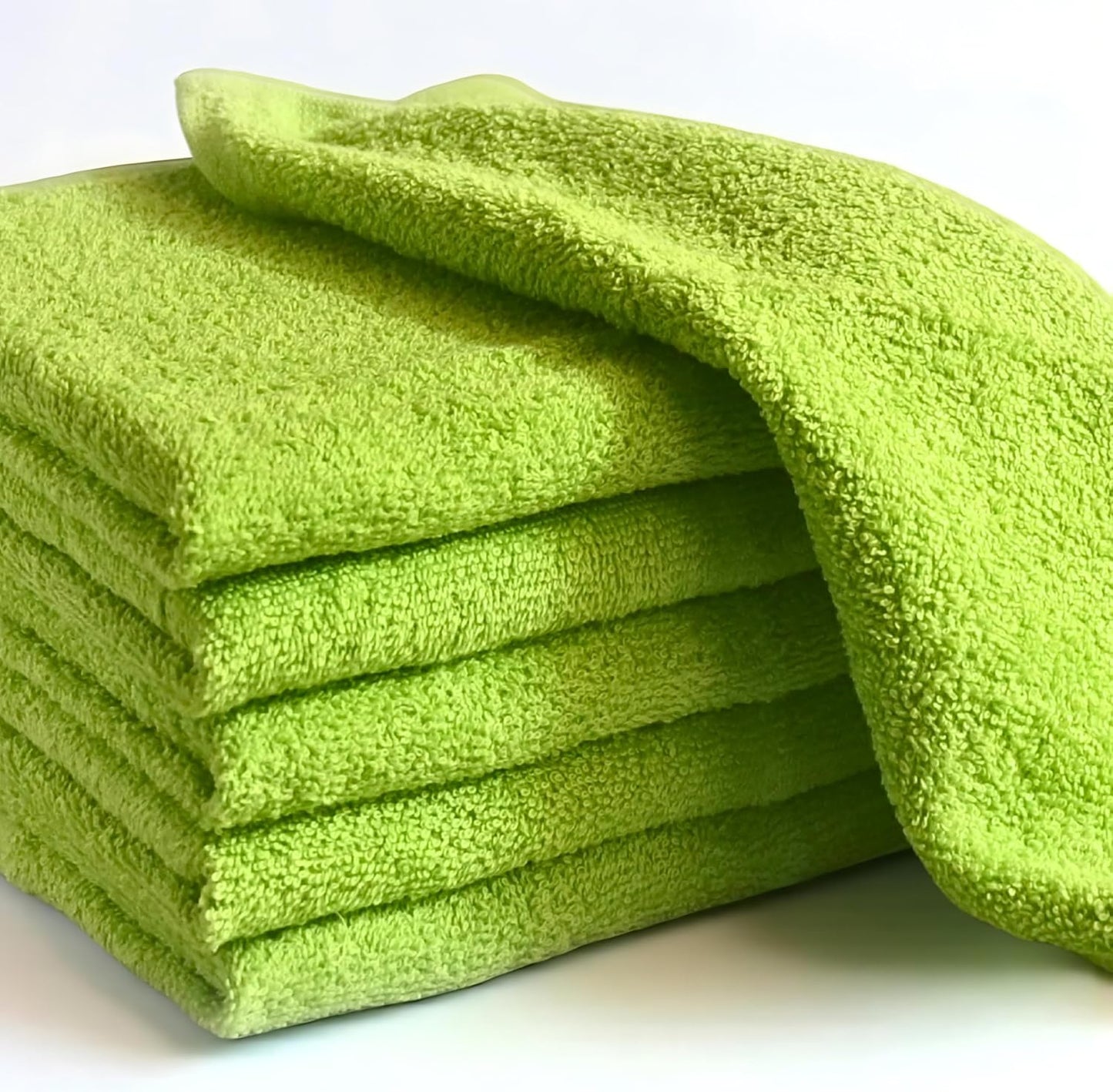 Lemon Lime 100% Cotton Wash Cloths - Soft Absorbent Terry Towels | 12"x12" | 6 Pack for Adults & Kids