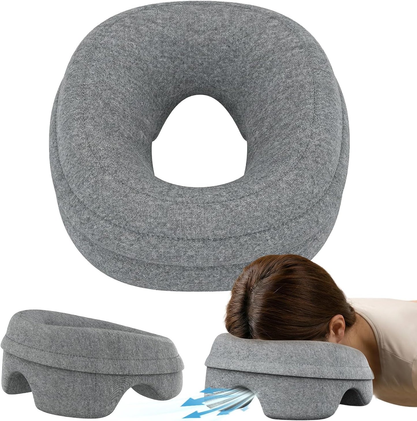 Face Down Pillows for Massage Tables - Stomach Sleeping & BBL Recovery Support | Comfortable Headrest Pillow