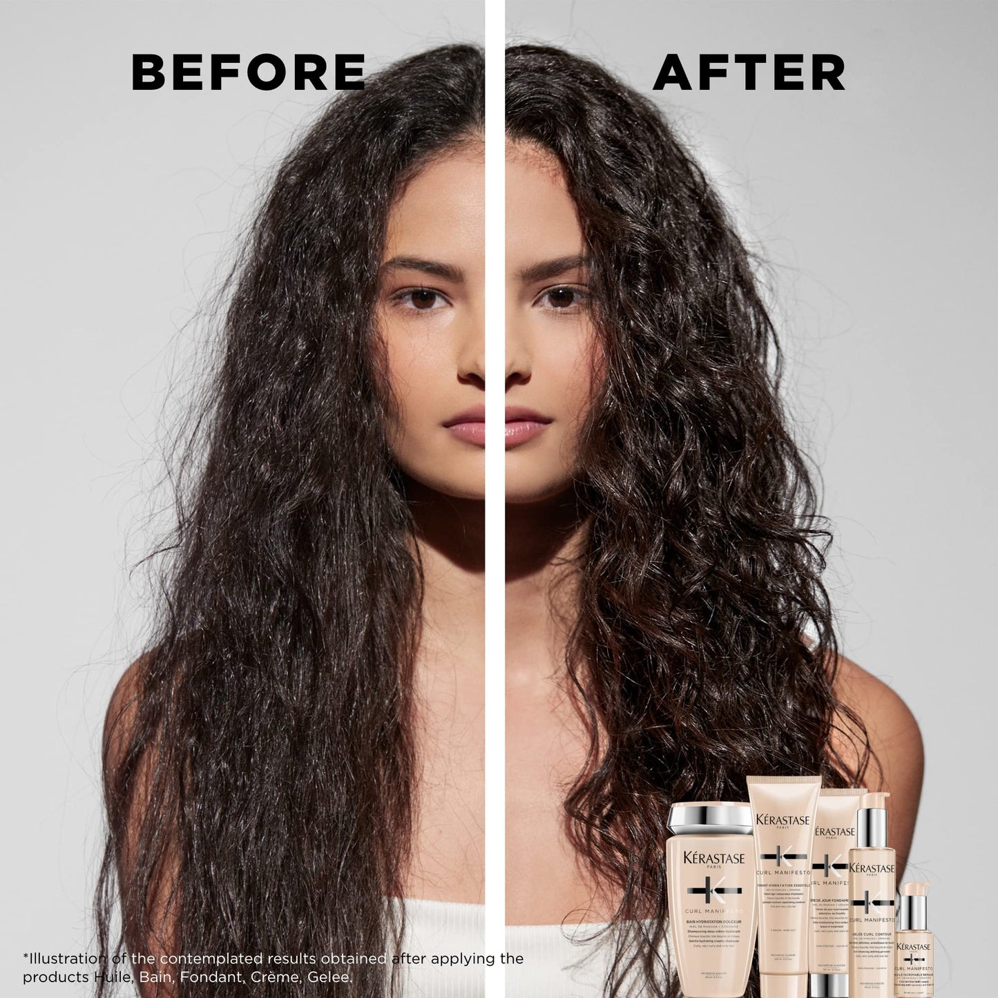 KÉRASTASE Curl Manifesto Hydratation Essentielle Conditioner, Lightweight Conditioner, Detangles, Smooths & Prevents Frizz for All Wavy, Very Curly & Coily Hair, 8.5 Fl Oz
