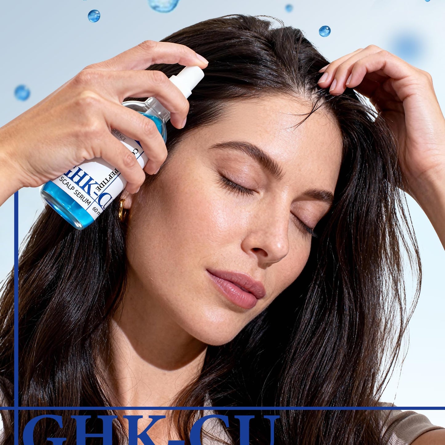GHK-Cu Copper Peptide for Hair & Scalp Serum, Hair Growth Serum with Copper Tripeptide-1, Niacinamide, Panthenol, 2400mg Resilience Formula, Strengthens Hair & Scalp, Reduces Hairs Thinning, 60 mL