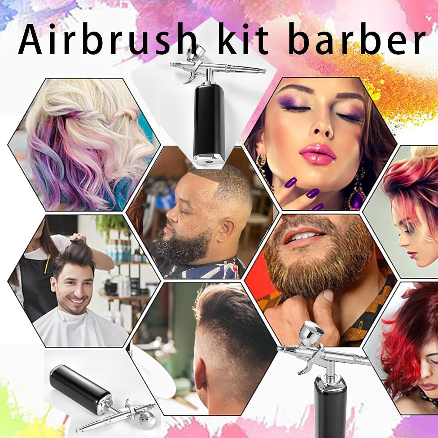 Portable Airbrush Kit - High Air Flow Cordless Compressor for Makeup, Nail Art, Tattoo | Mini Handheld Design