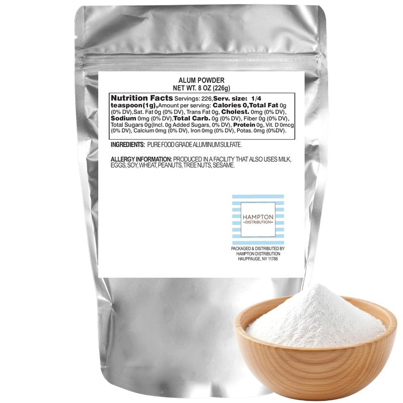 Alum Powder, 8 Ounce Resealable Bag, Hampton Distribution