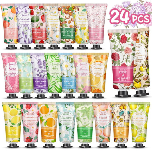 24 Pack Hand Cream Gift Set For Women,Teacher Appreciation Gifts,Mini Hand Lotion Travel Size Moisturizing Hand Cream for Dry Cracked Hands,Graduation Gifts,Birthday Gift,Bridesmaid Gift,Party Favors
