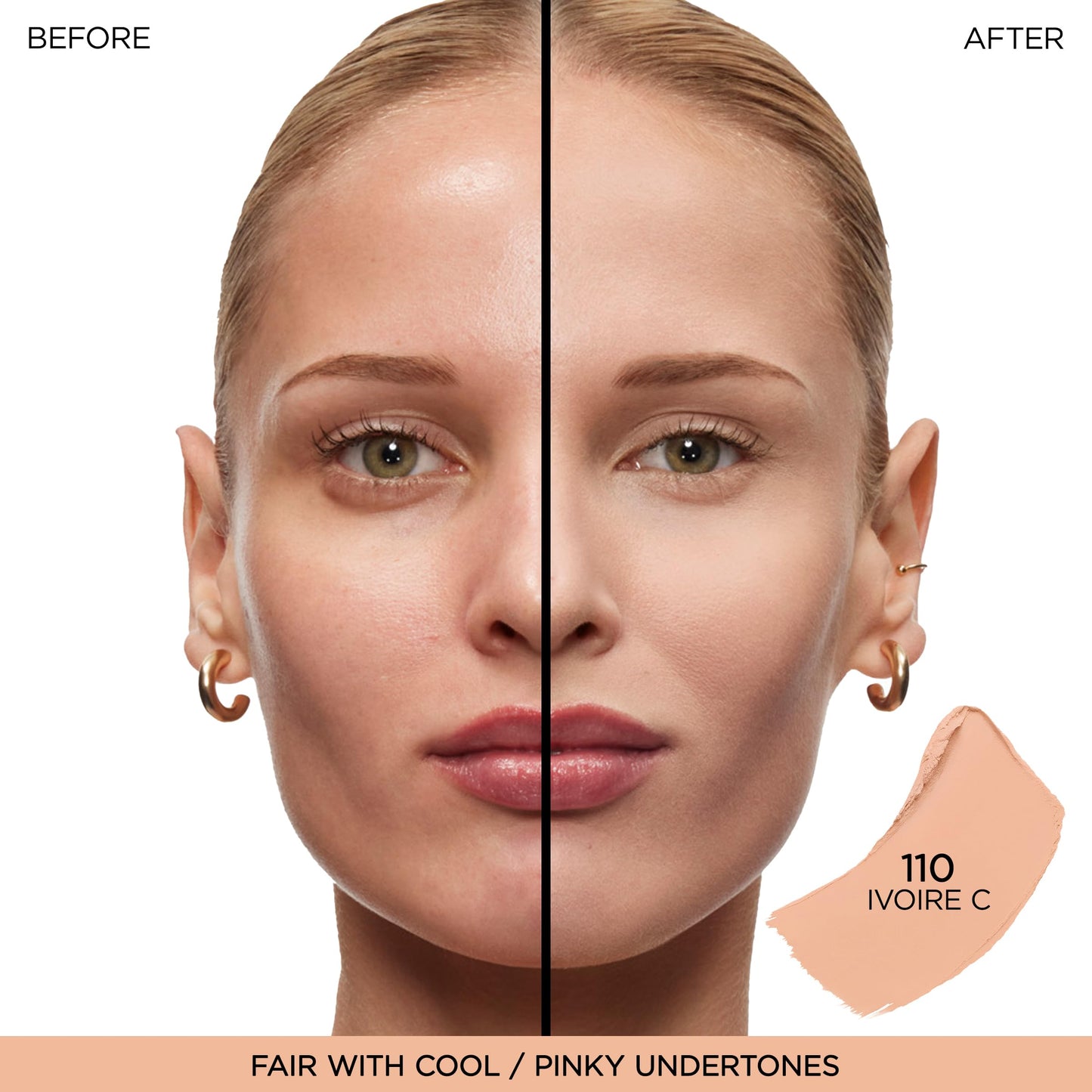 Lancôme Teint Idole Shape Stick, Multi-Use Foundation Stick, Concealer & Contour, Hydrating Medium to Full Coverage w/Natural Matte Finish, All Skin Types, 110 Ivoire Cool