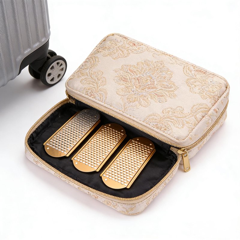 3pcs Foot File Replacement Blades, Stainless Steel File Callus Tool Corn Remover Skin Remover Foot File Tool Feet Shaver Dead Skin Convenient Foot Scraper (Gold)