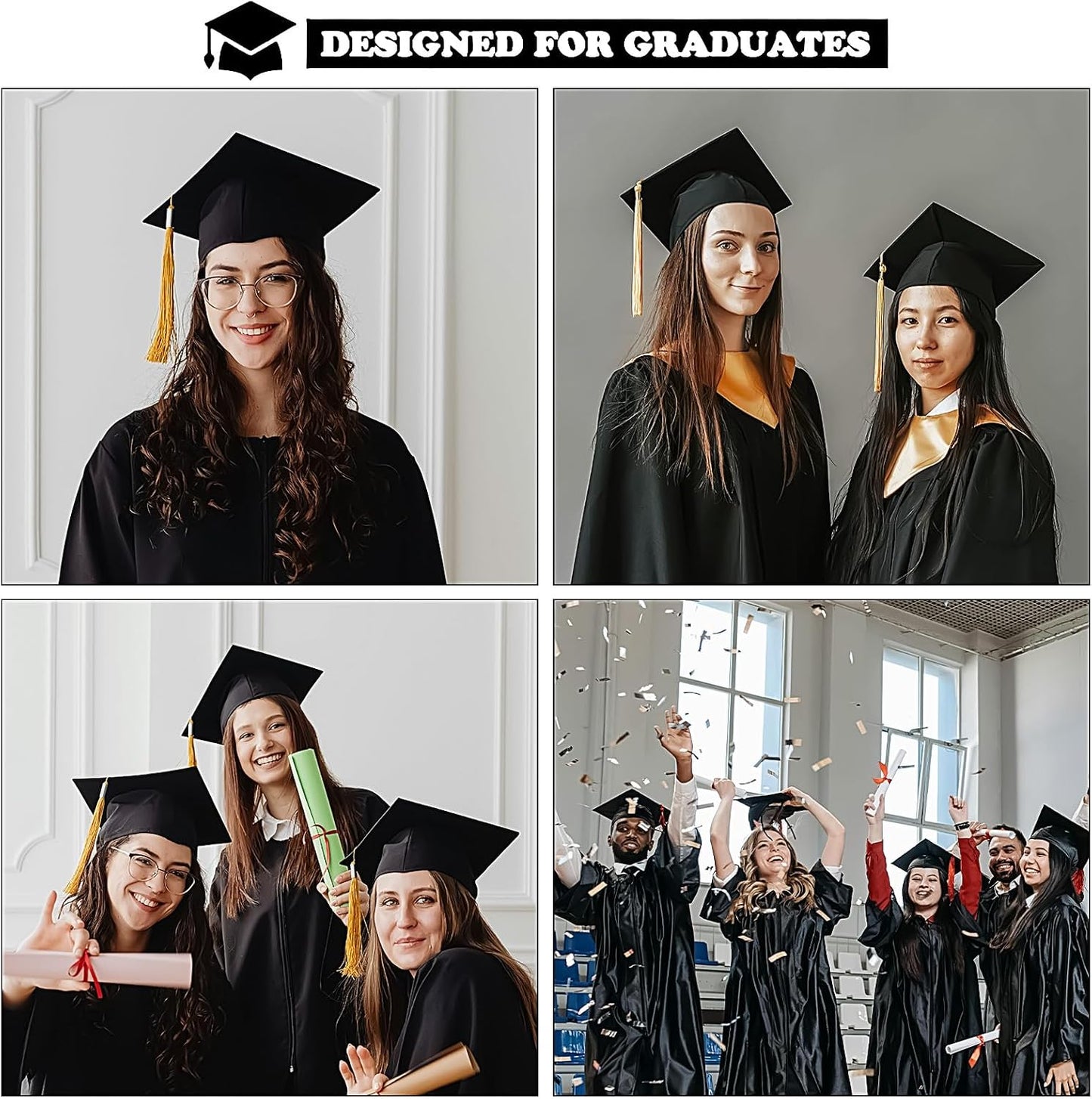 Graduation Cap Headband - Adhesive Felt Hair Band for Graduates | Perfect Hat Accessory
