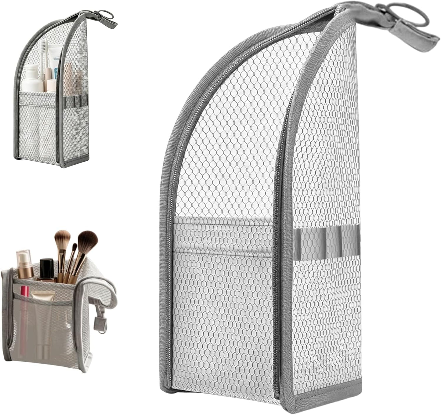 Travel Toiletry Bag - Large Capacity EVA Mesh Hanging Organizer | Portable Waterproof Cosmetic Storage for Men & Women