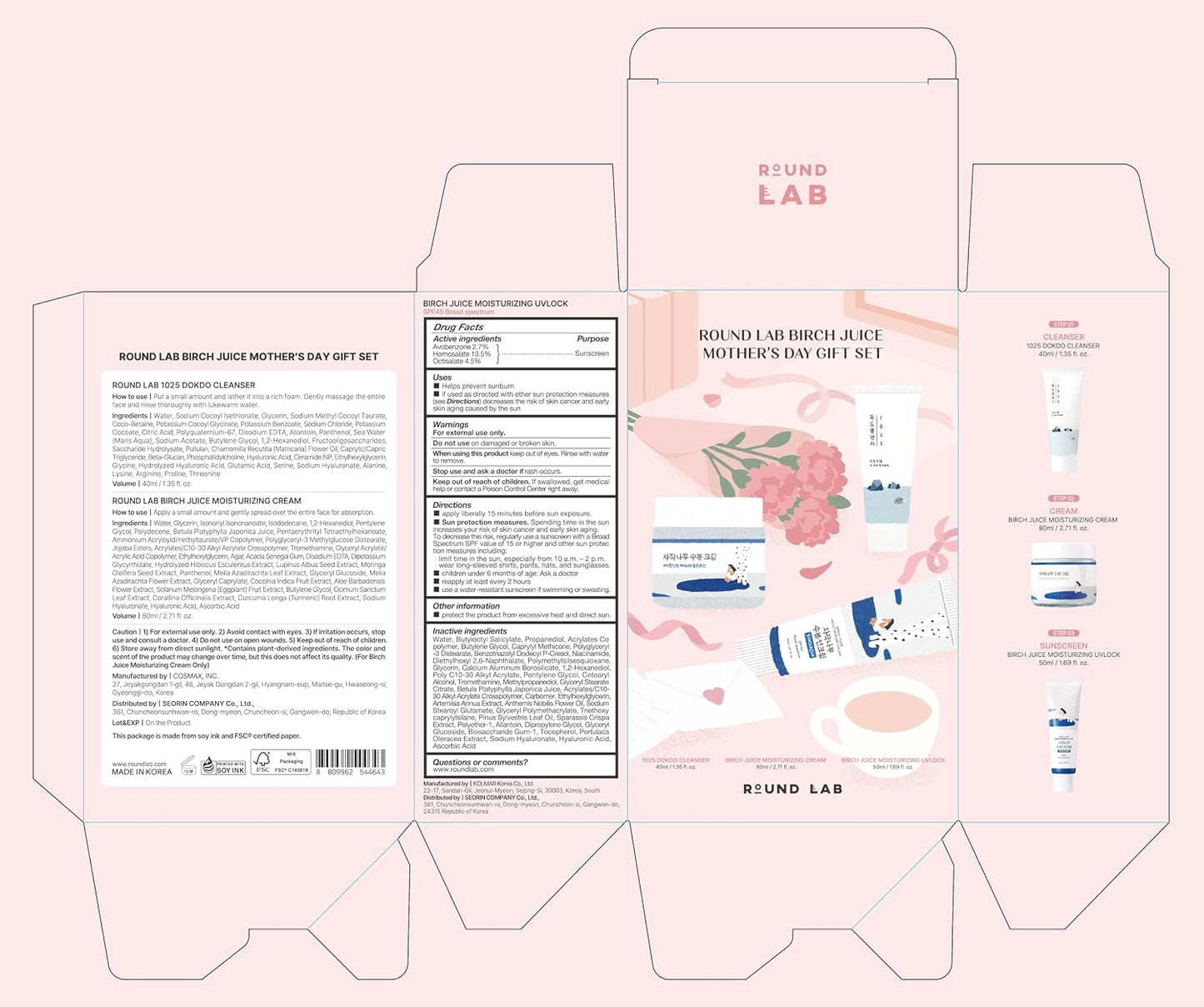 Hydrating Skin Care Gift Set - UV Lock Sunscreen, Moisturizer & Face Wash Mini | Daily Routine with Hyaluronic Acid, Travel Essentials
