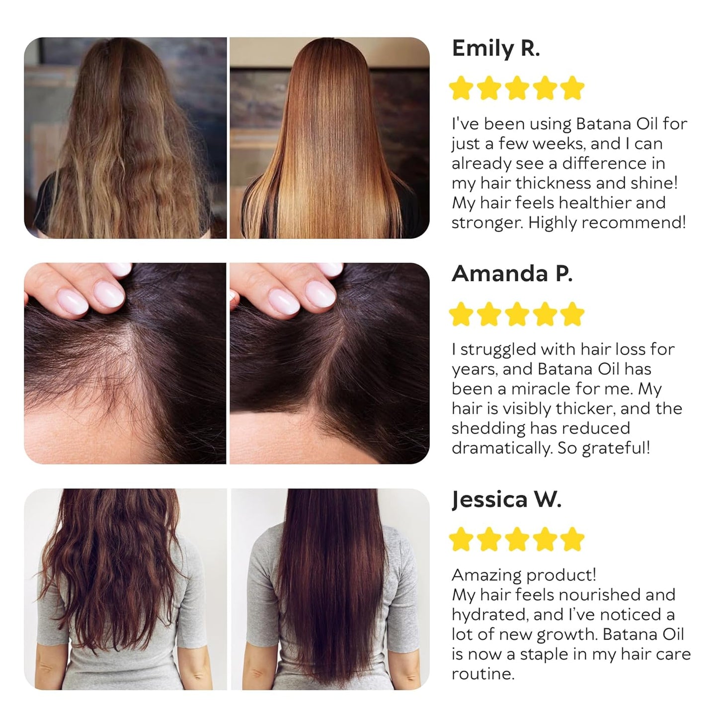 Batana Oil for Hair Growth - Organic Cold Pressed Hair Mask for Thicker Hair & Scalp Health | 4.23 oz