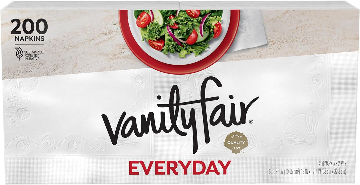 Everyday Paper Napkins - Soft & Smooth Disposable Napkins | 200 Count for Meals