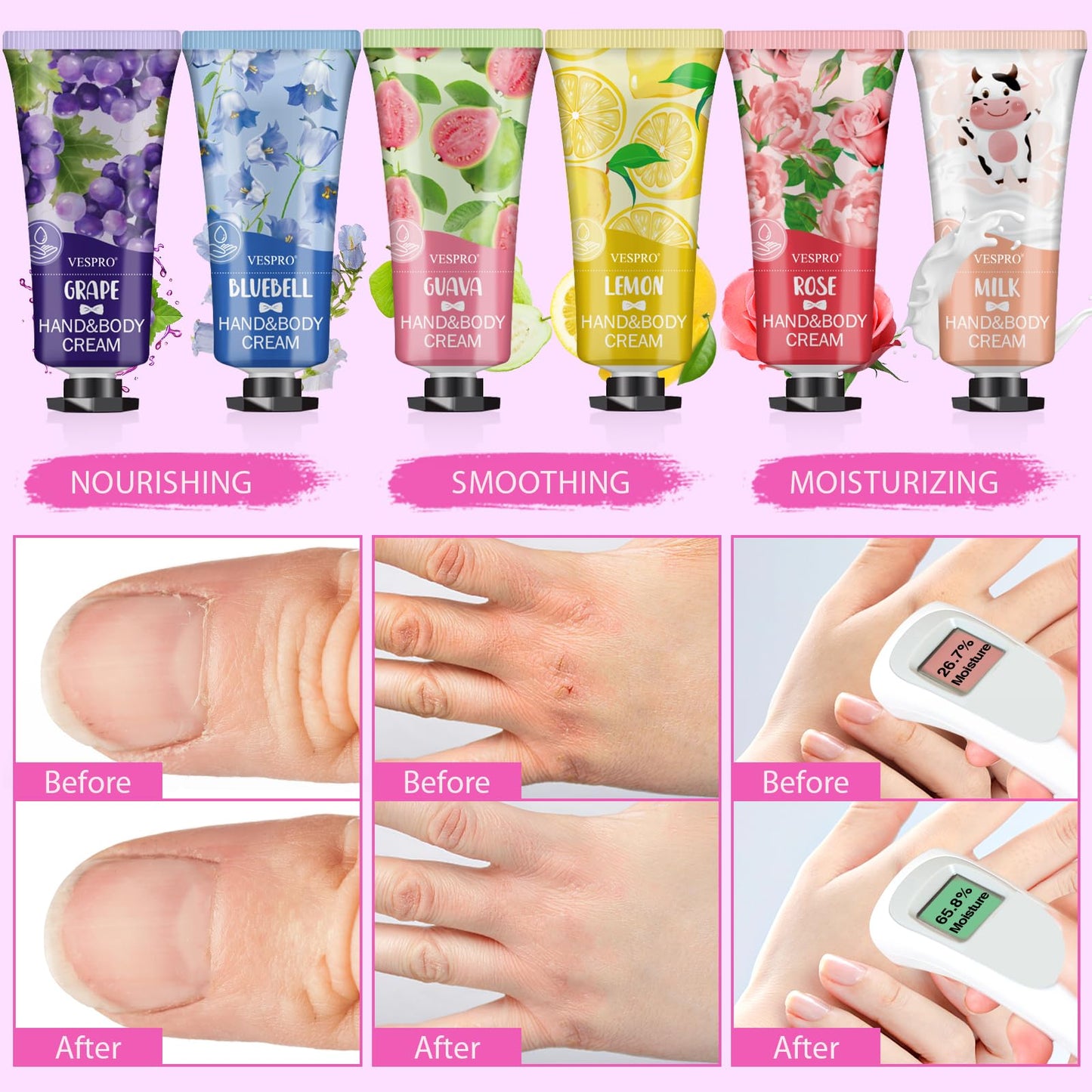 VESPRO 168 Pack Hand Cream Set for Women, Hand Lotion for Wedding Favors, Bridesmaid Gifts, Thank You Gifts, Birthday Gifts, Party Favors, Hand Lotion Travel Size for Dry Cracked Hands