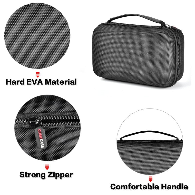 Protective Case Holds 2pcs Hair Clippers, Barber Storage Compatible with Ufree/ for Novah/ for Jack & Rose/ for FADEKING Beard Trimmer Kit, All-in-One Organizer for Shaver Set-Black Case+Black Zipper