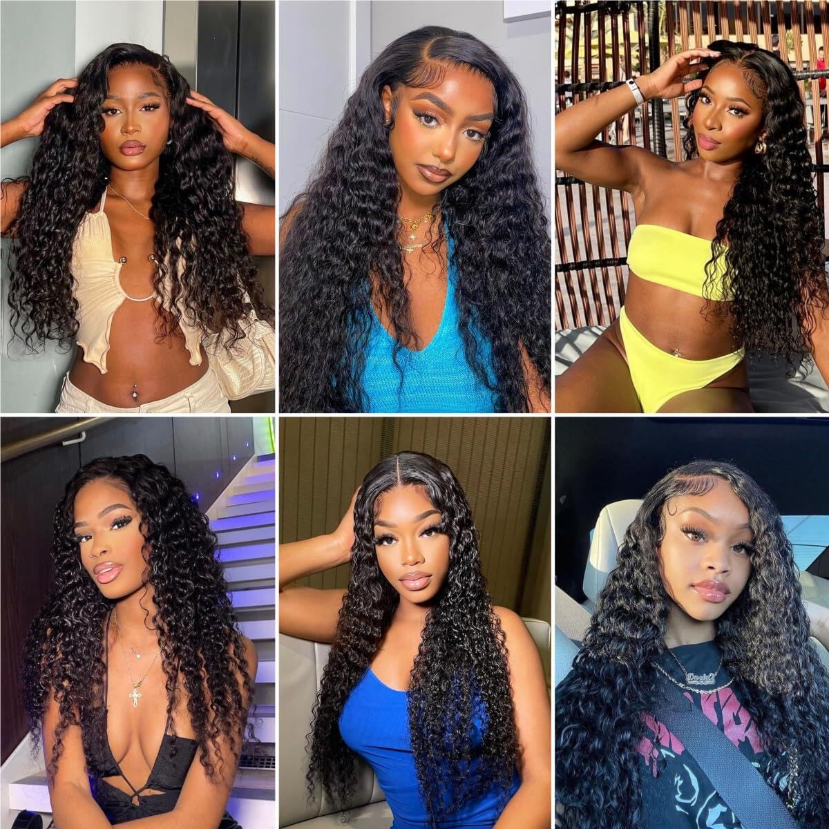 12A Deep Wave Human Hair Bundles with Closure 18 18 20 20+16 Inch Brazilian Deep Wave Curly 4 Bundles with Lace Closure 100% Unprocessed Virgin Remy Wet and Wavy Human Hair Weave