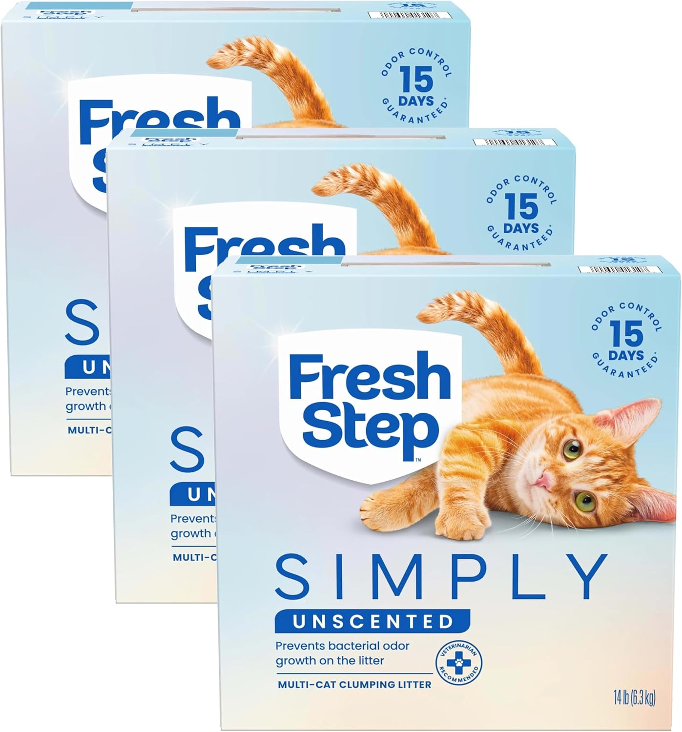 Fresh Step Cat Litter - Odor Shield Multi-Cat Clumping Formula with Febreze Freshness | 14 lb, Low Dust, Ammonia Block Technology
