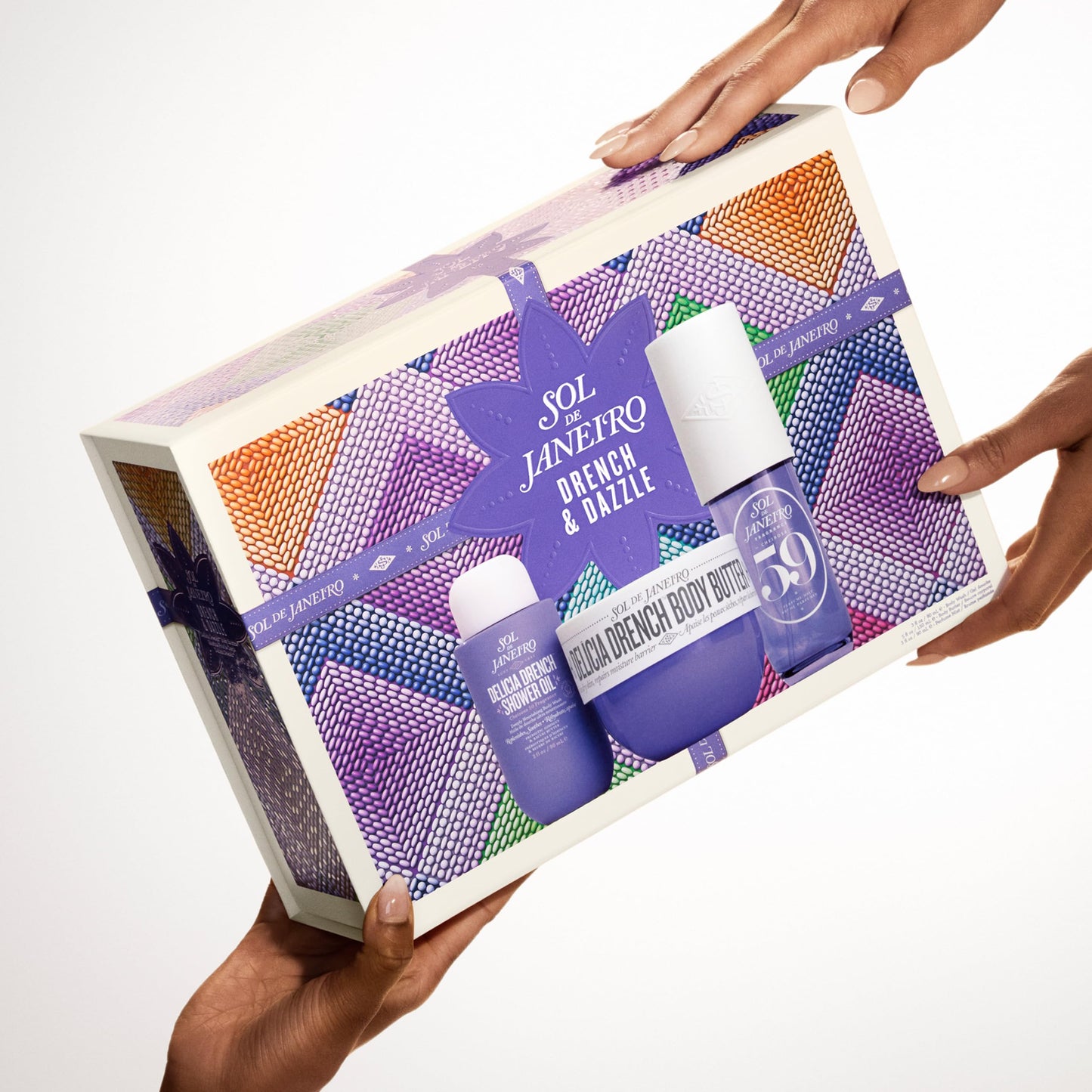 Sol de Janeiro Delicia Drench Vanilla Moisturizing Body Routine Gift Set for Women | Includes Delicia Drench Body Butter, Shower Oil, and Cheirosa 59 Perfume Mist