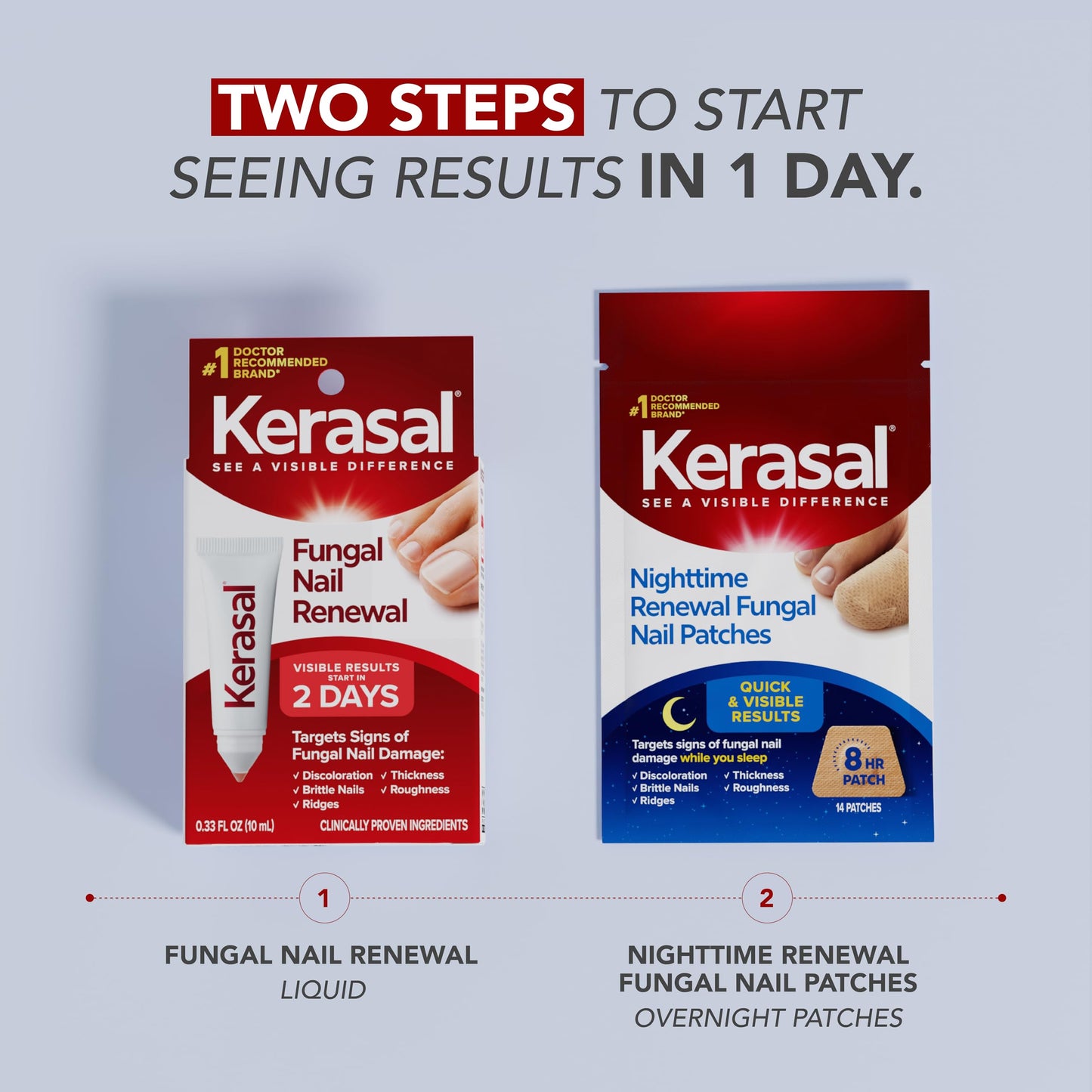 Kerasal Nail Renewal, Restorative Nail Repair for Damaged Nails, 0.33 fl oz (Packaging May Vary)