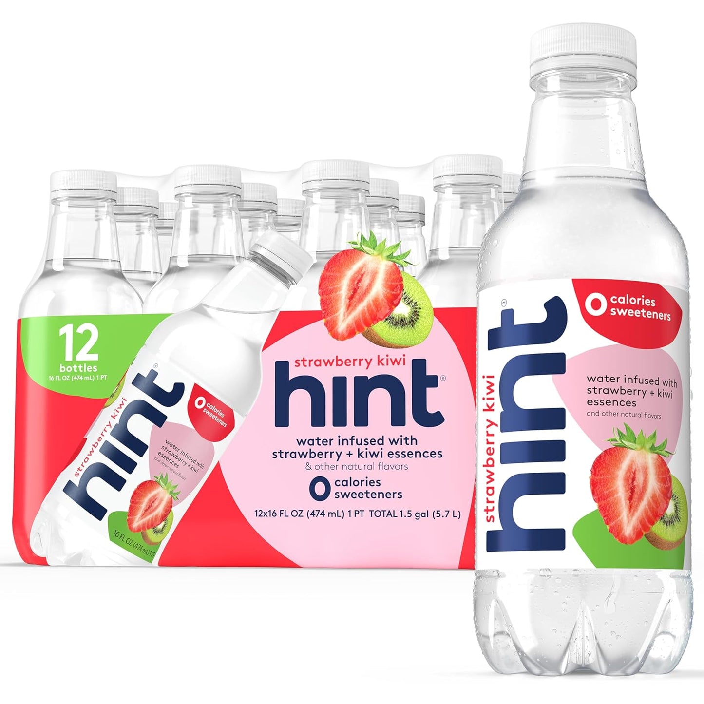 Hint Infused Bottled Water Variety Pack - Sugar-Free, Zero Calorie Natural Flavors | 16 Fl Oz (Pack of 12)