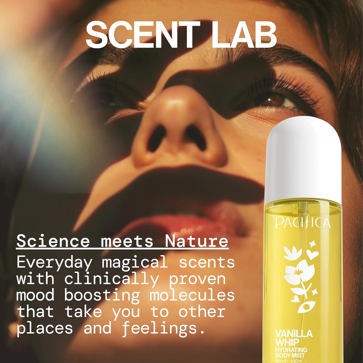 Pacifica Vanilla Whip Body Mist - Sweet Gourmand Hair & Body Fragrance Spray | Hydrating, Odor Neutralizing | Vegan 5oz