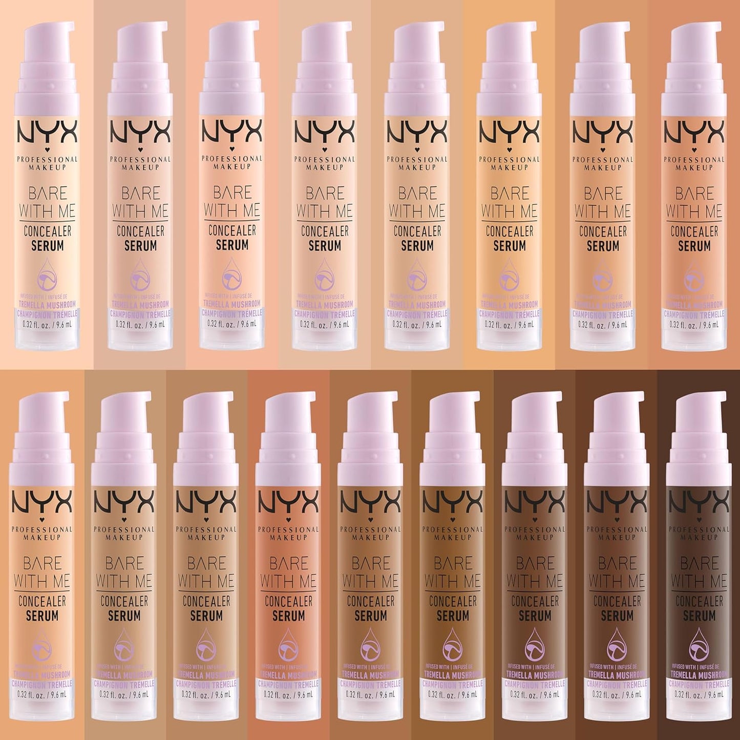 NYX Bare With Me Concealer Serum - 24Hr Hydration Makeup for Flawless Skin | Light Shade