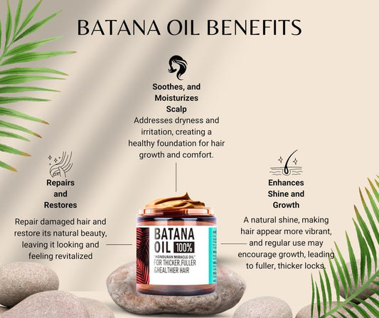 Batana Hair Growth Oil, Supports Regrowth, Penetrates Shaft To Repair And Strengthen, 100% Raw Unrefined, Nourishes, Reduces Breakage & Stronger, Longer Hair