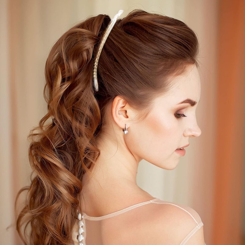 12 Pcs Banana Clips for Women - Classic Fishtail Hair Holders | Tortoiseshell, White, Clear, Black