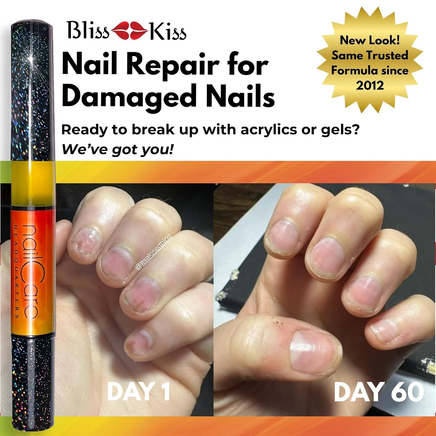 Bliss Kiss Cuticle Oil Pen - Bali Mango Jojoba Nail Growth Oil for Softer Cuticles | TSA Friendly | 2ml
