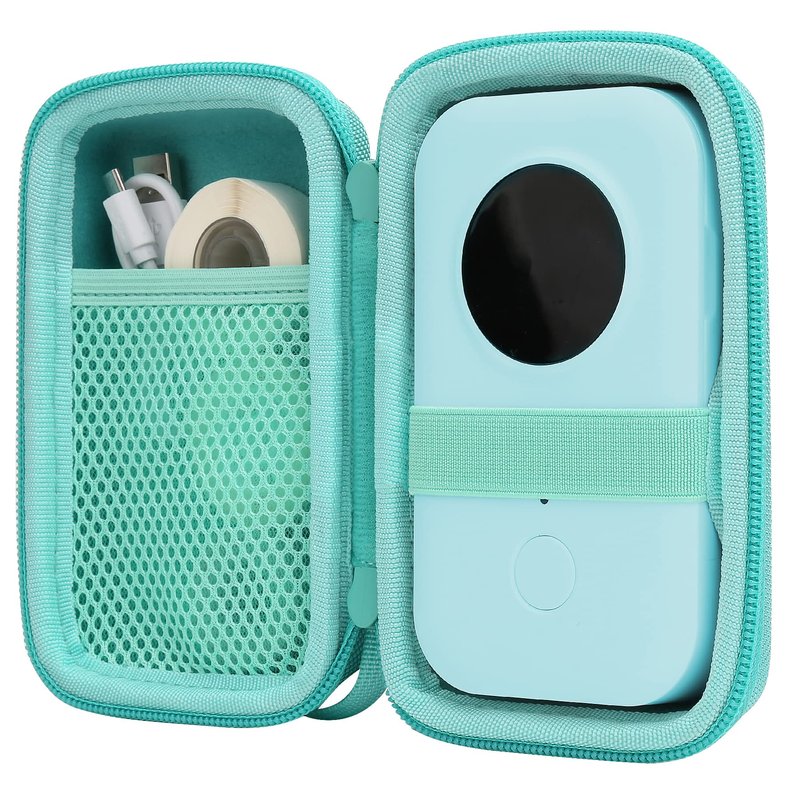 Aenllosi Hard Storage Case Compatible with Phomemo D30 Bluetooth Wireless Mini Label Printer.（Only Case,Green ）