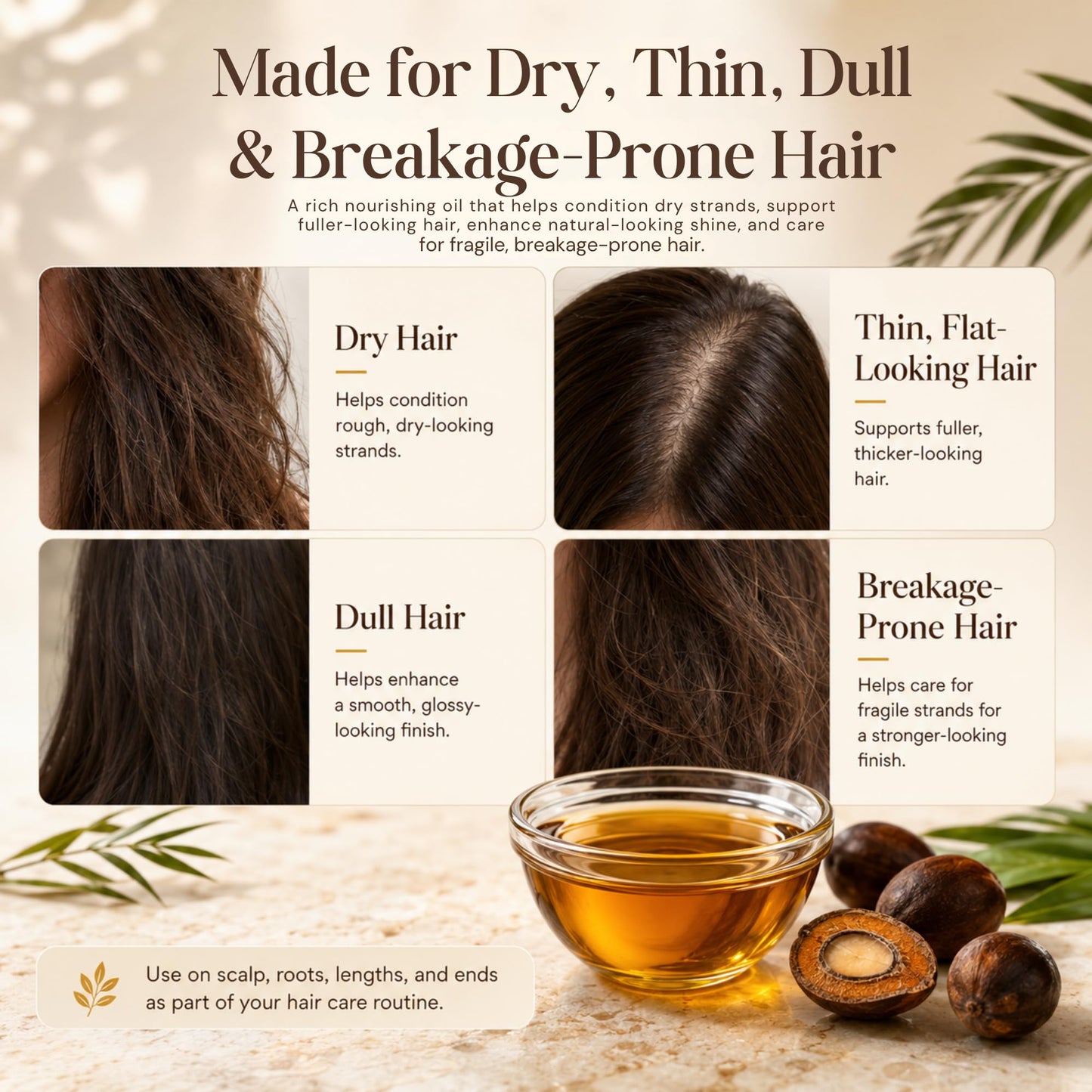 Plantovika Batana Oil for Hair Growth, 100% Pure Honduran Cold-Pressed Raw Unrefined Hair Mask & Scalp Treatment, Dr. Sebi Inspired for Damaged Hair, Men & Women, All Hair Types, 2 fl oz