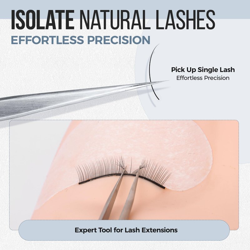 LASHVIEW Lash Tweezer, Vetus Straight Pointed Eyelash Tweezers for Profissional Grafting Eyelash Extension, Stainless Steel Needle Nose Tweezers for Lash Extension Stickers Precision Electronics, ST11