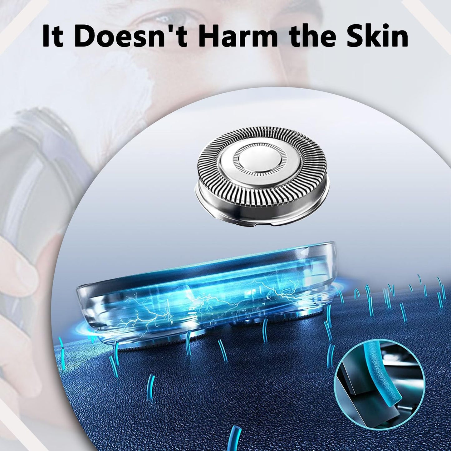 SH90 Replacement Heads Compatible with Philips Norelco Series 9000 Series 8000 S9511 S8950 S9311 Shaving Head Cutter, Upgrade 9000 replacement blades,6 Pieces