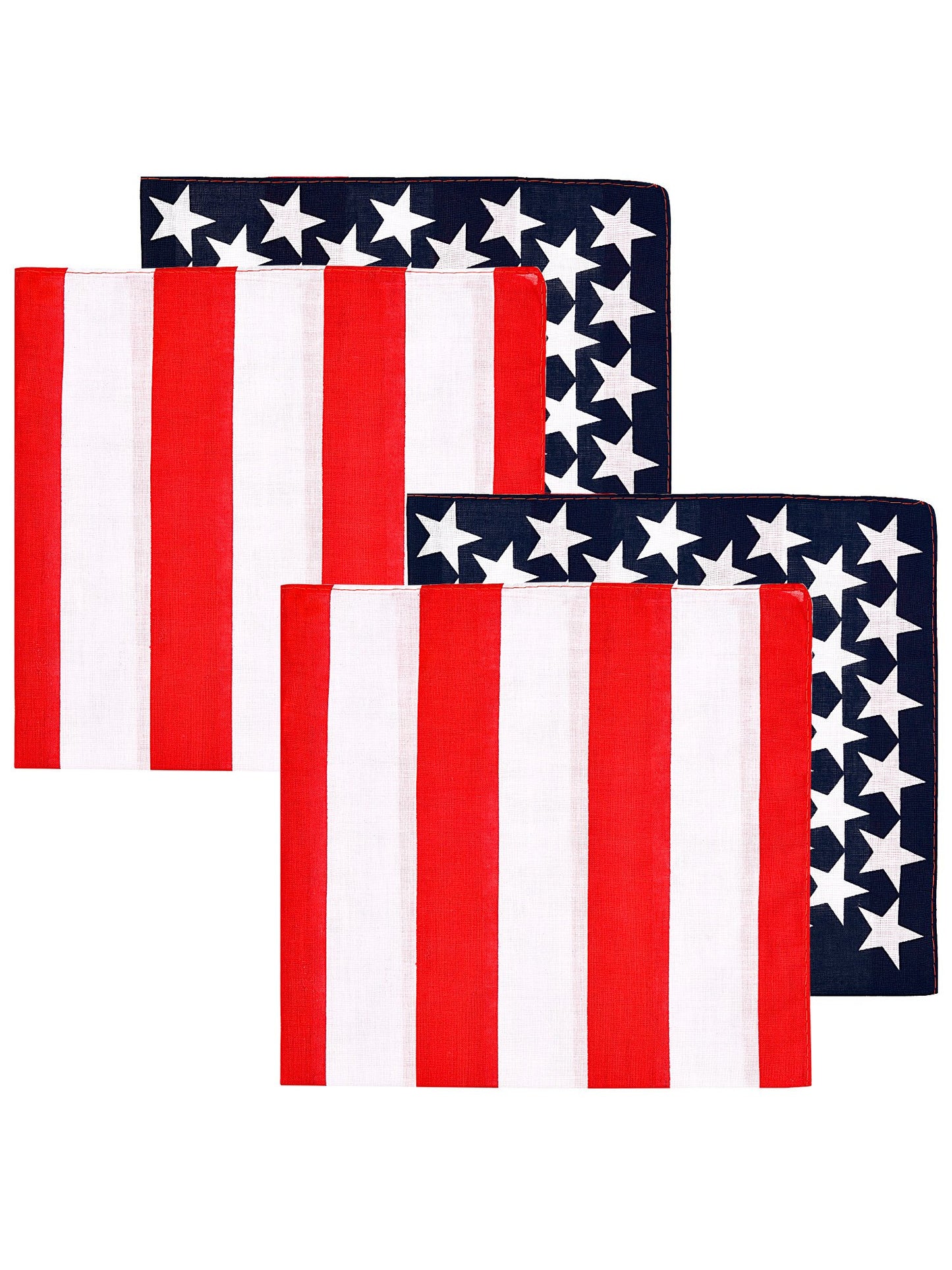 Maxdot American Flag Bandanas USA Memorial Day Flag Headband Kerchief Unisex Cowboy Bandana 4th of July Patriotic Accessories