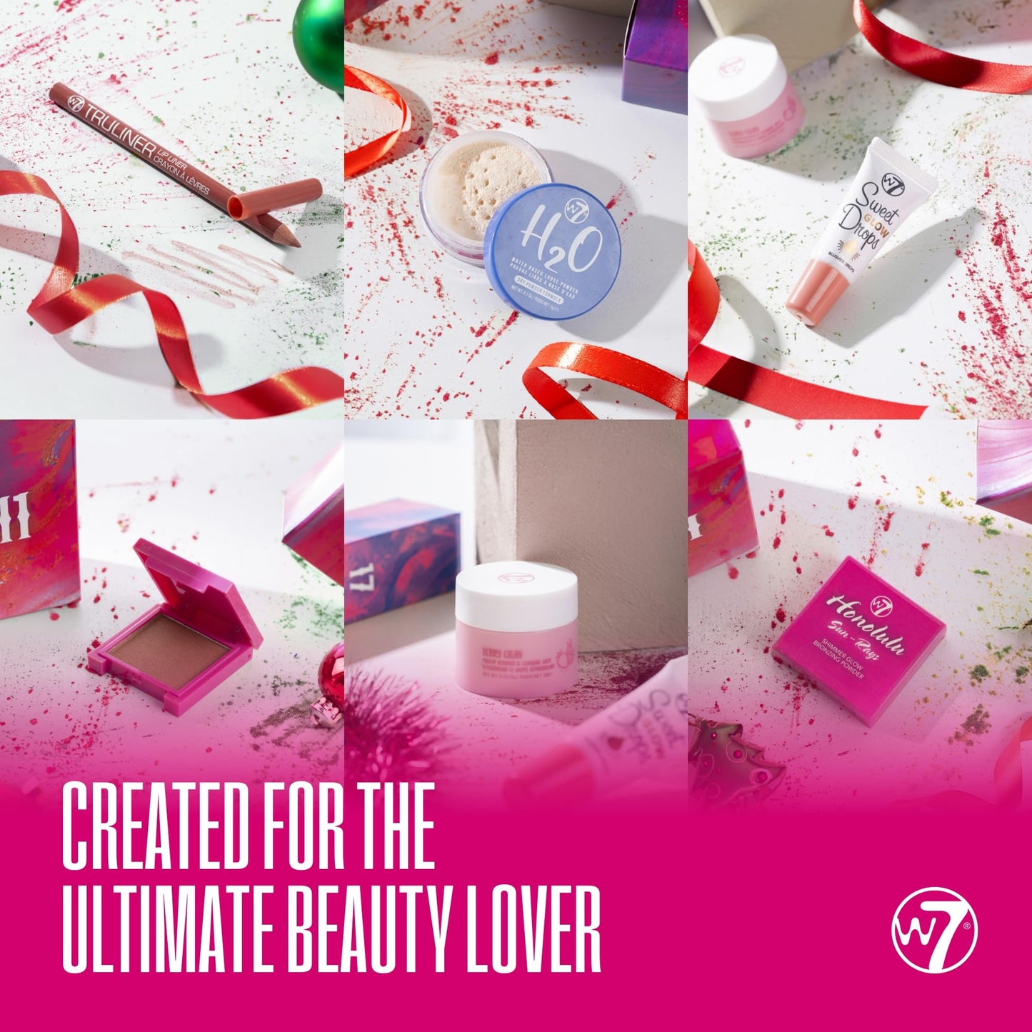 W7 Beauty Blast - Makeup Advent Calendar 2025 - Beauty & Cosmetic Calendar - Individually Boxed Makeup & Cosmetic Surprises For the 24 Days to Christmas - Cruelty Free Gifting