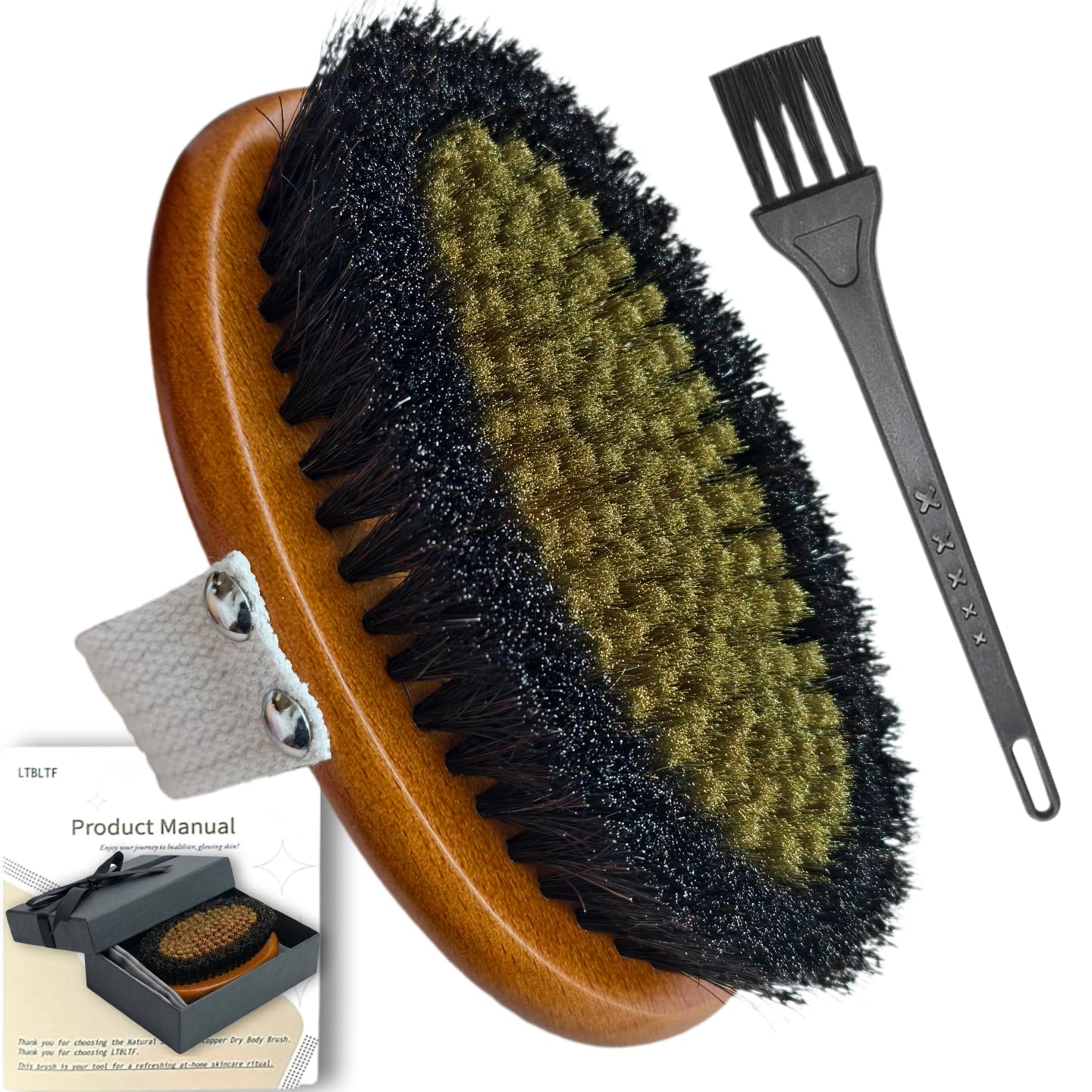 LTBLTF Ionic Copper Dry Brushing Body Brush for Lymphatic Drainage – Exfoliating Dry Brush for Radiant Skin,Cellulite,Circulation,Stress Relief – Premium Gift
