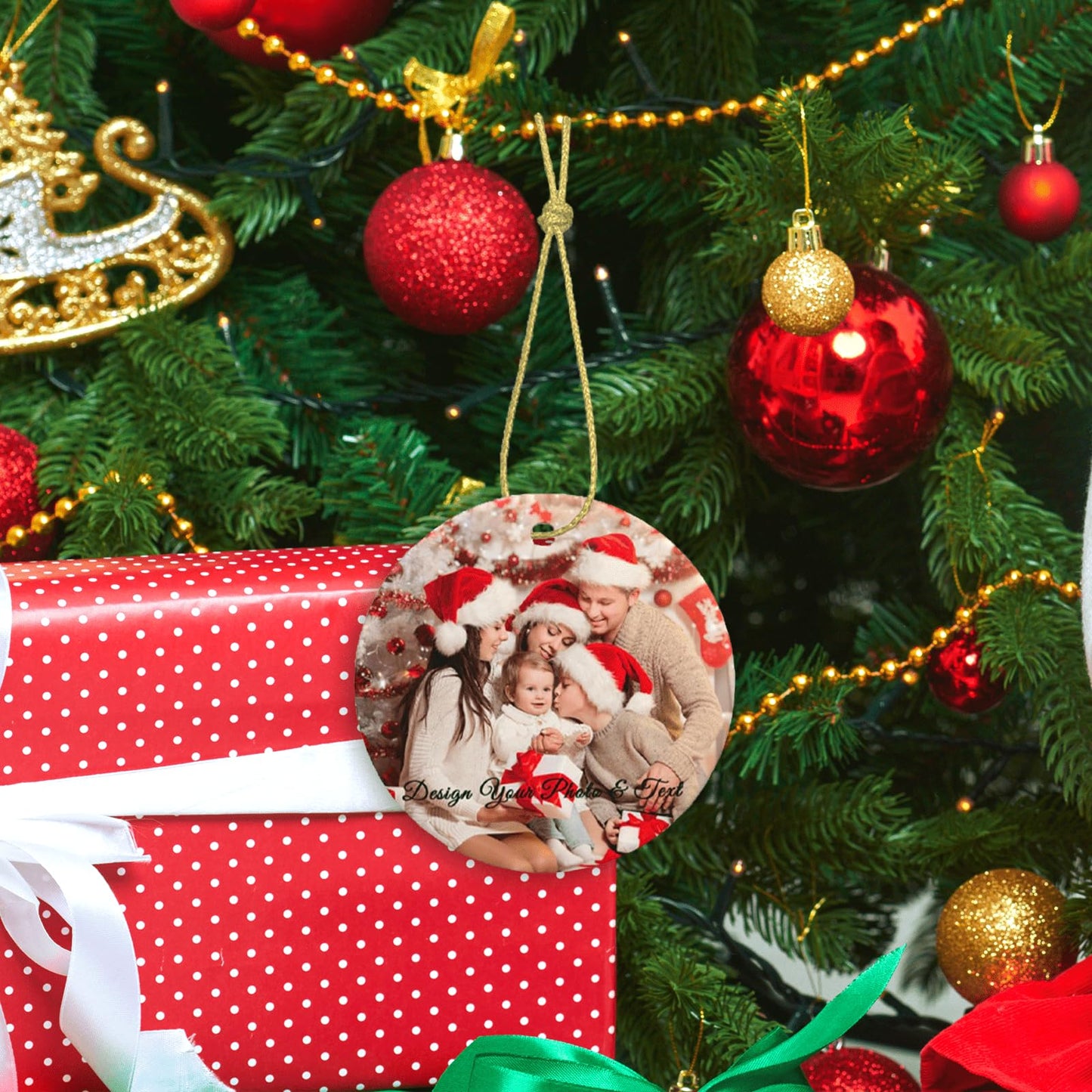 Byxhuc Personalized Ornaments Photo Text Christmas, Baby's First Christmas Ornament, First Christmas Married Ornament 2023, Adornos De Navidad