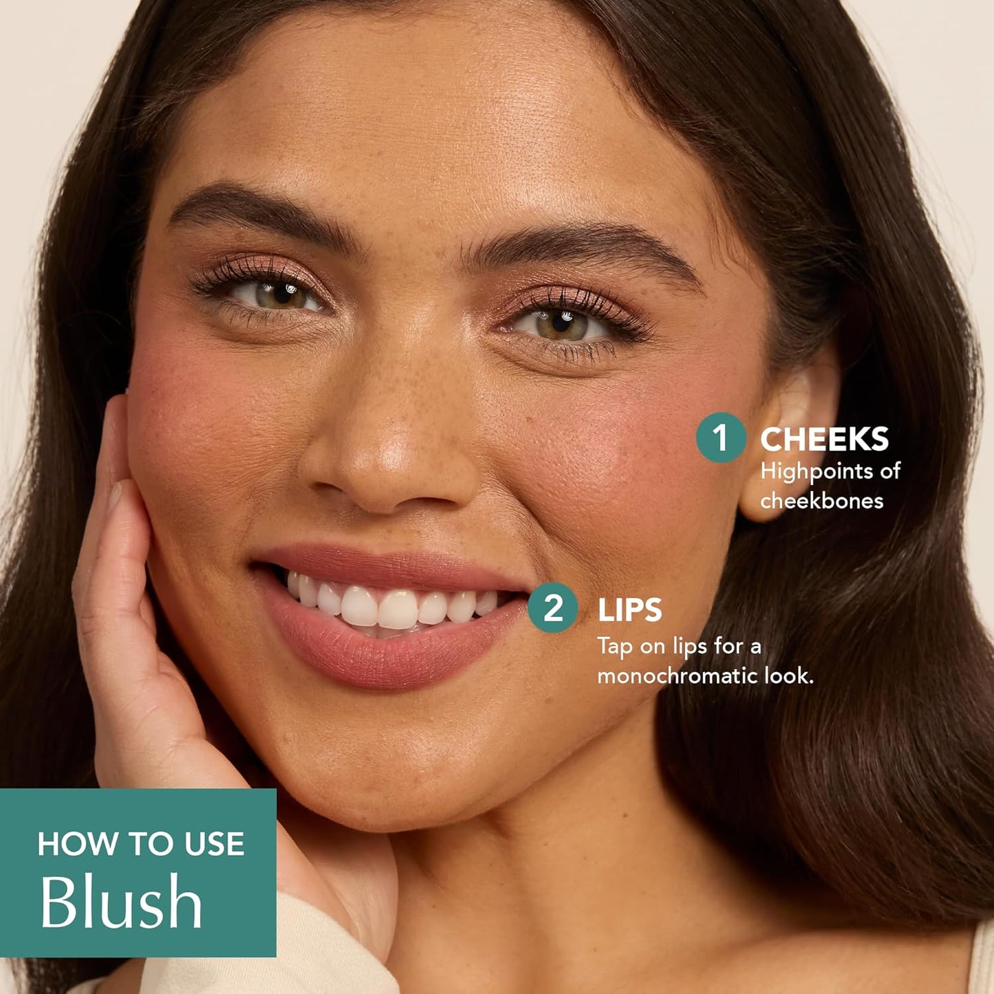 Triple Threat Color Stick - Cream Blush with Vitamin E & Evening Primrose Oil | Waterproof Brick Red Shimmer