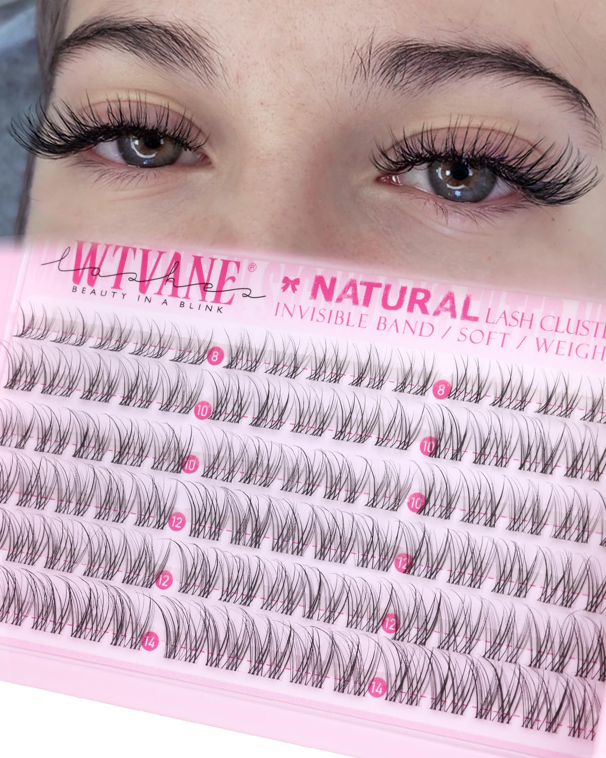 Brown Lash Clusters - Spiky 8-14mm Manga Eyelash Extensions | Wispy Bunny Individual Lashes
