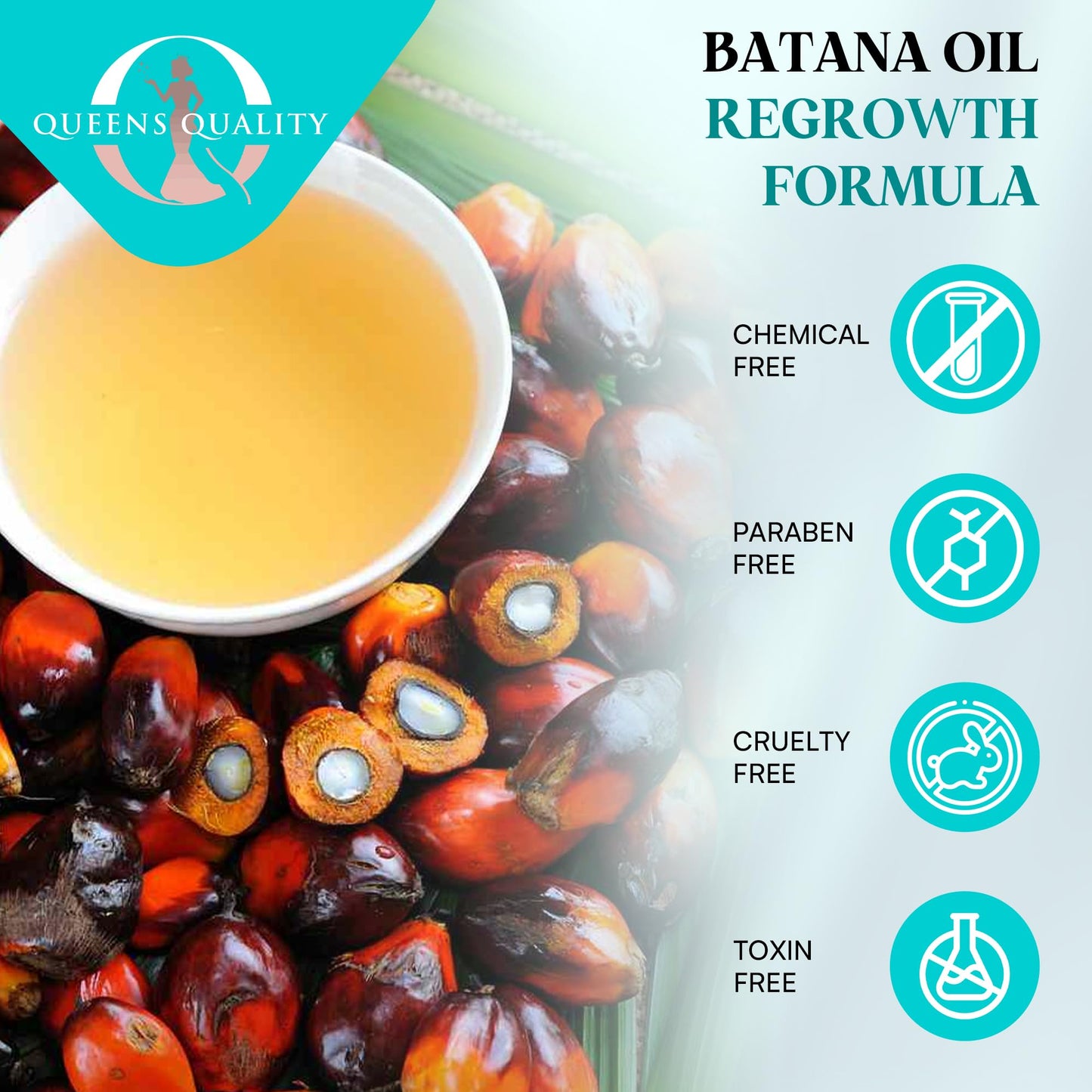 Batana Oil Hair Growth Formula – 100% Unrefined Natural Treatment with Potent Blended Oils – Promotes Thicker Hair, Reduces Thinning & Repairs Scalp Damage – 4oz”